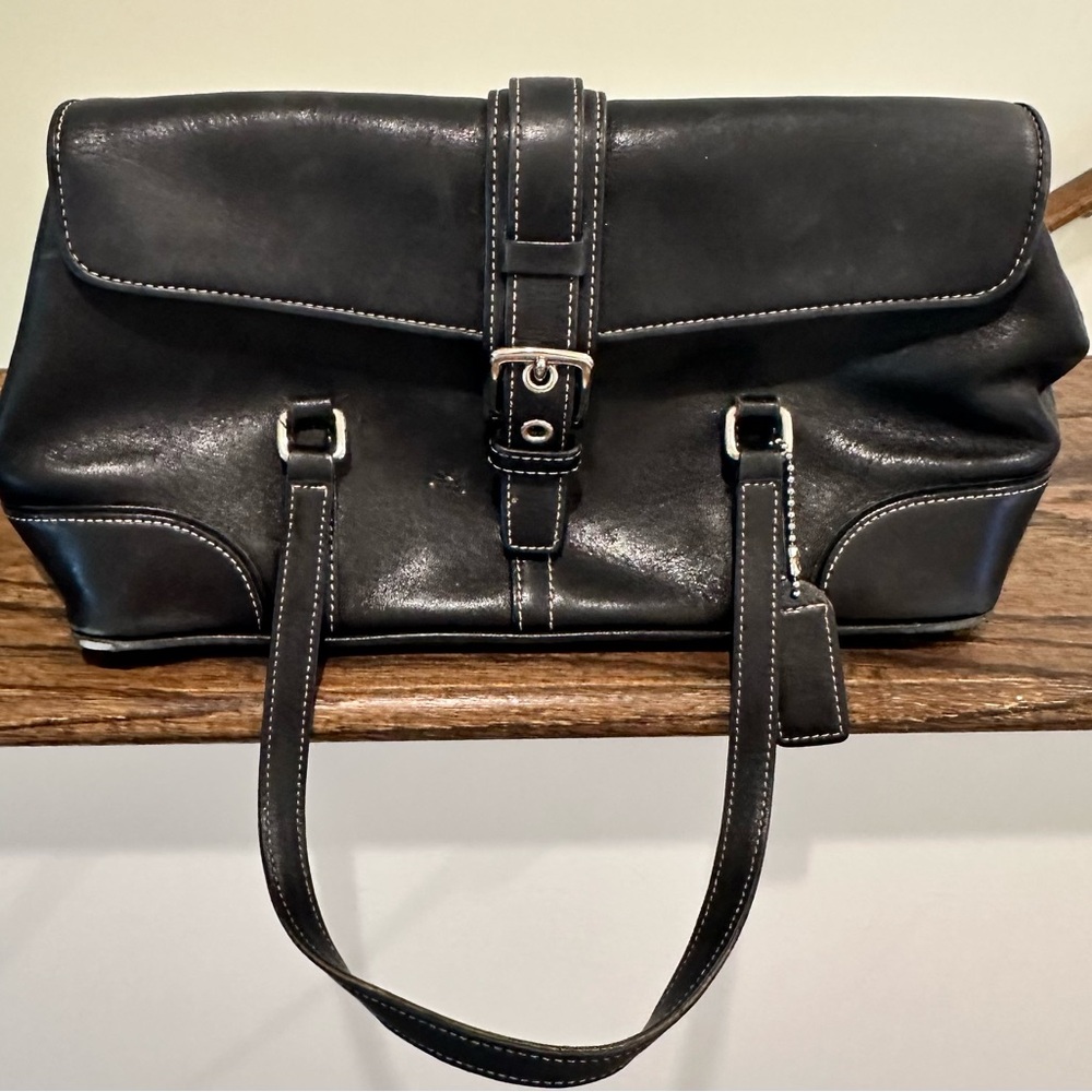 Black well loved Coach bag!